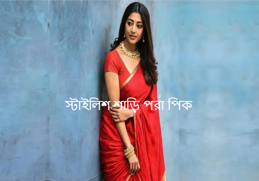 স্টাইলিশ শাড়ি পরা পিক