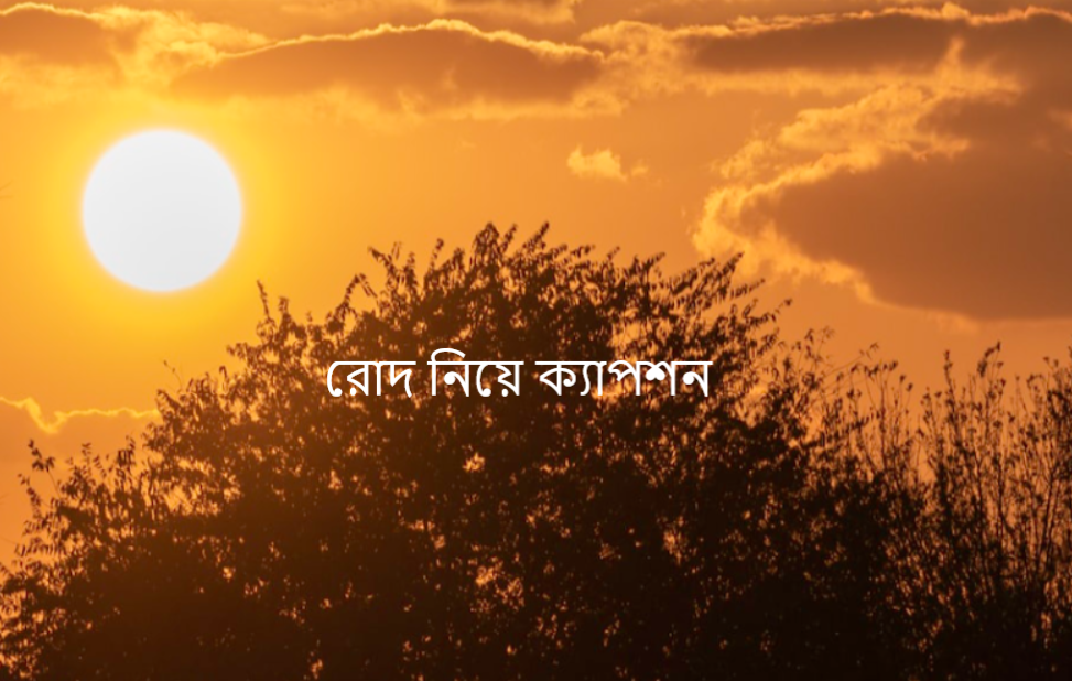 রোদ নিয়ে ক্যাপশন