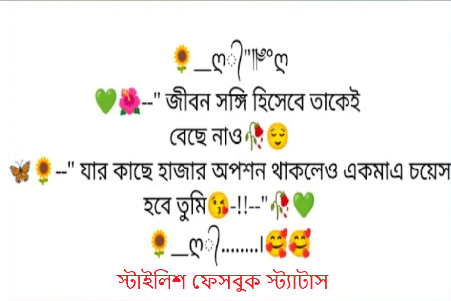 স্টাইলিশ ফেসবুক স্ট্যাটাস