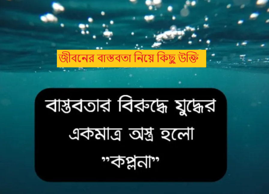 জীবনের বাস্তবতা নিয়ে কিছু উক্তি